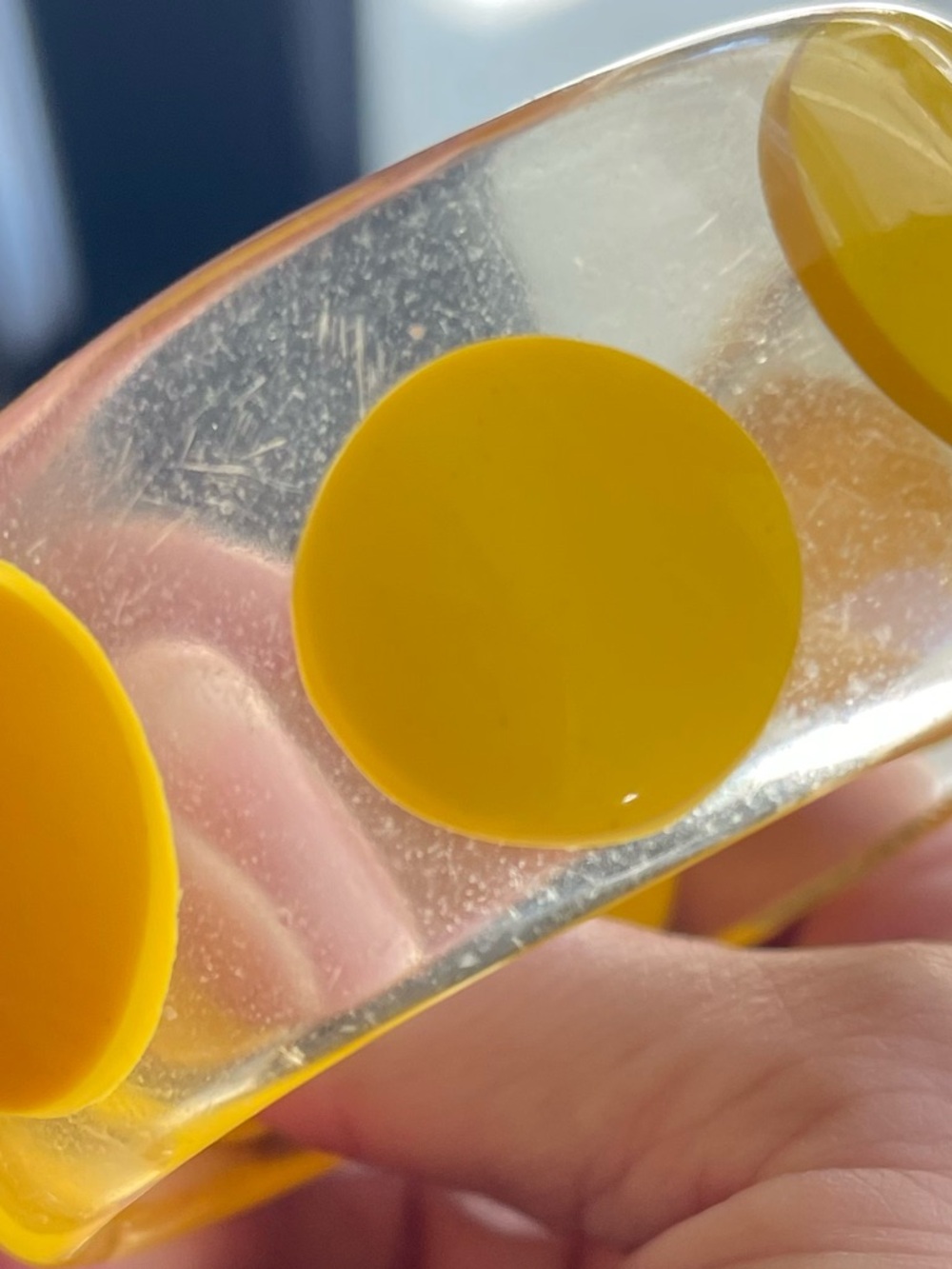 Yellow Resin Bangle Bracelet Set - Trio - Picture 5 of 8